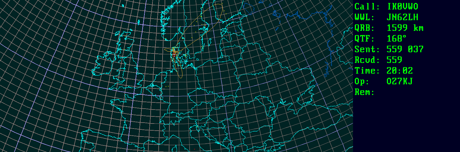 Polar map for 50 MHz