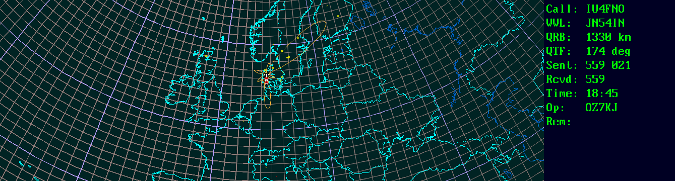 Polar map for 50 MHz