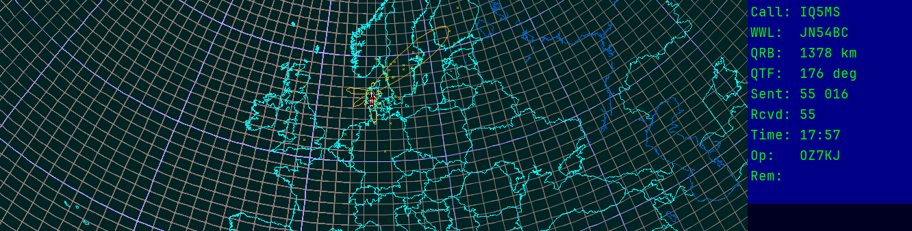 Polar map for 50 MHz