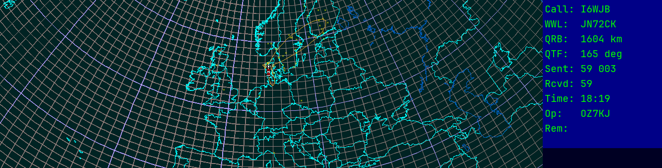 Polar map for 50 MHz