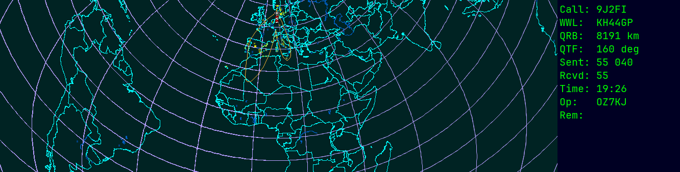 Polar map for 50 MHz