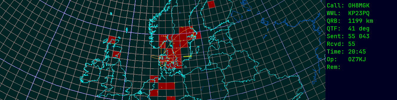 Polar map for 50 MHz