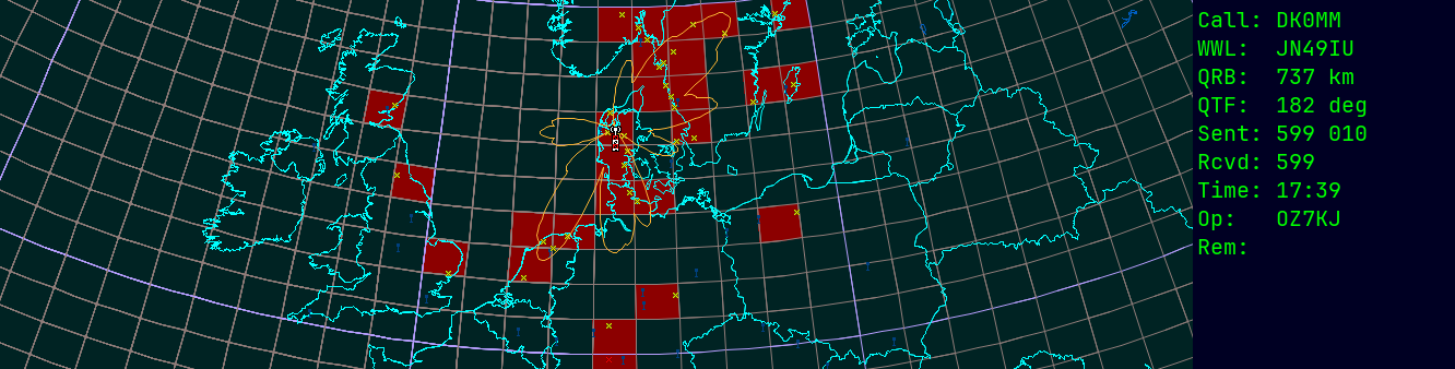 Polar map for 435 MHz